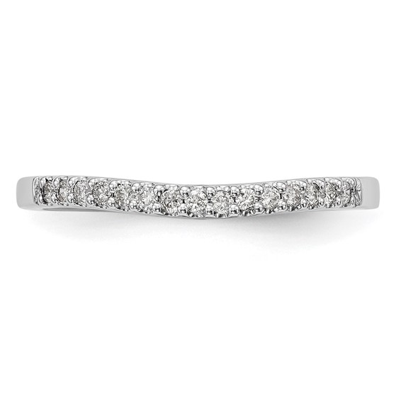 14k White Gold 1/8 carat Diamond Complete Wedding Band