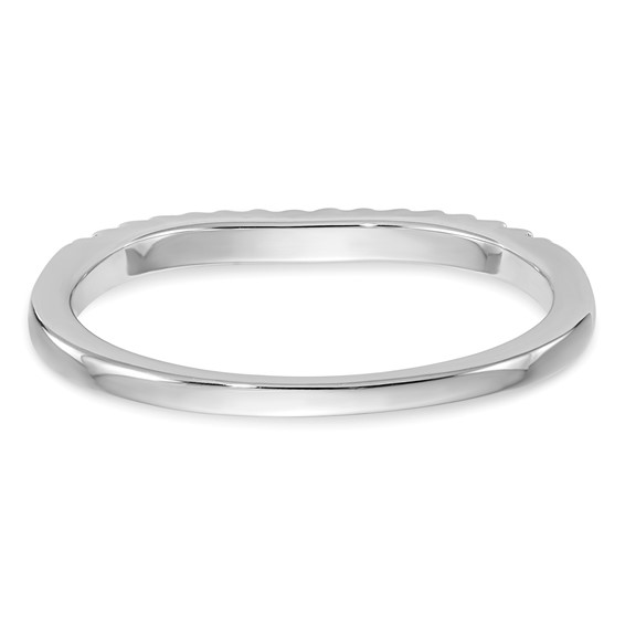 14k White Gold 1/8 carat Diamond Complete Wedding Band