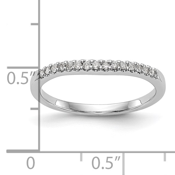 14k White Gold 1/8 carat Diamond Complete Wedding Band