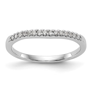 14k White Gold 1/8 carat Diamond Complete Wedding Band