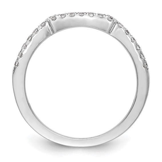 14K White Gold Diamond Wedding Band