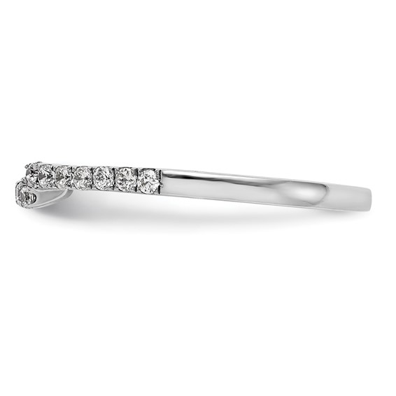 14K White Gold Diamond Wedding Band