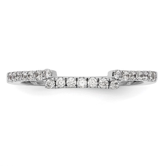 14K White Gold Diamond Wedding Band