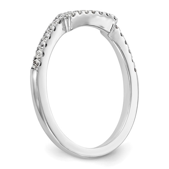 14K White Gold Diamond Wedding Band
