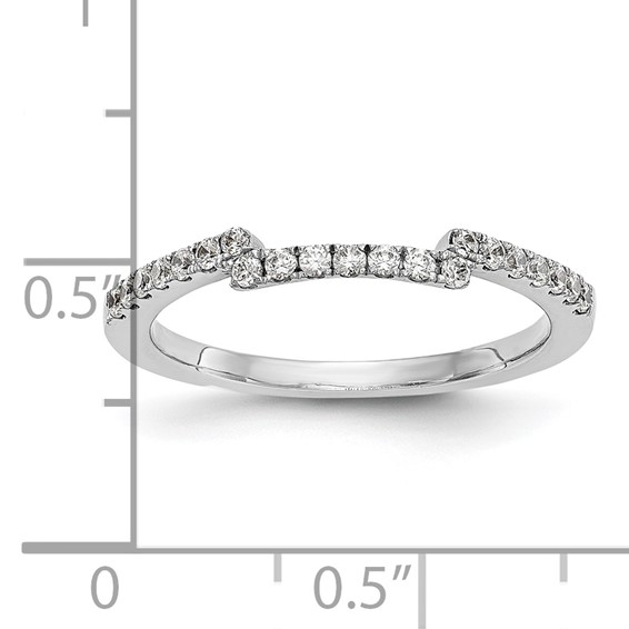14K White Gold Diamond Wedding Band