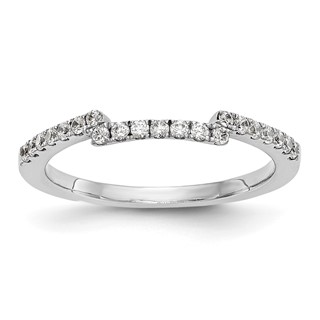 14K White Gold Diamond Wedding Band