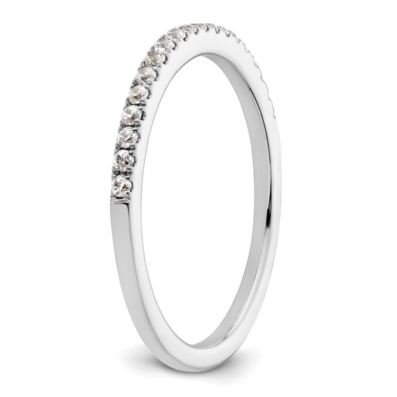 14K White Gold 1/5 carat Complete Diamond Wedding Band