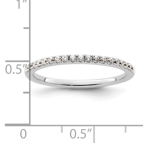 14K White Gold 1/5 carat Complete Diamond Wedding Band