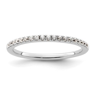 14K White Gold 1/5 carat Complete Diamond Wedding Band