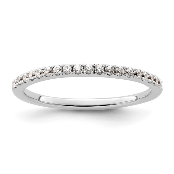 14K White Gold 1/5 carat Complete Diamond Wedding Band