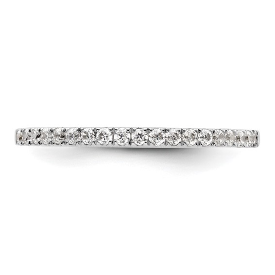 14K White Gold 1/4 carat Complete Diamond Wedding Band