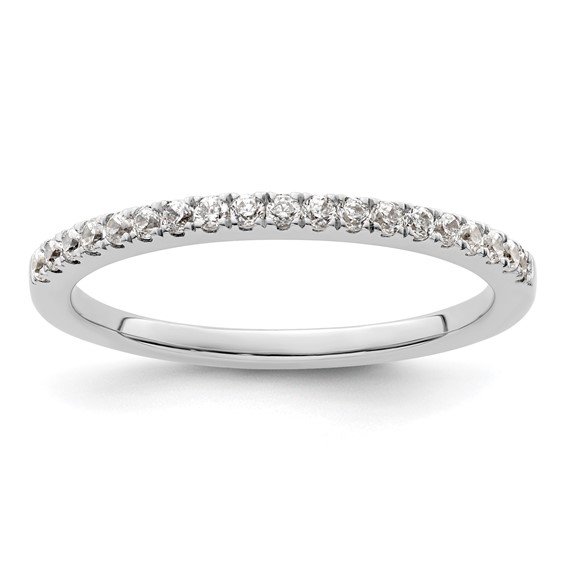 14K White Gold 1/4 carat Complete Diamond Wedding Band