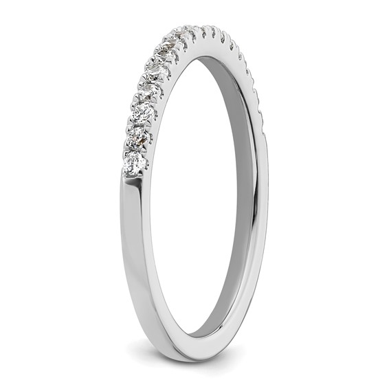 14K White Gold 1/4 carat Complete Diamond Wedding Band