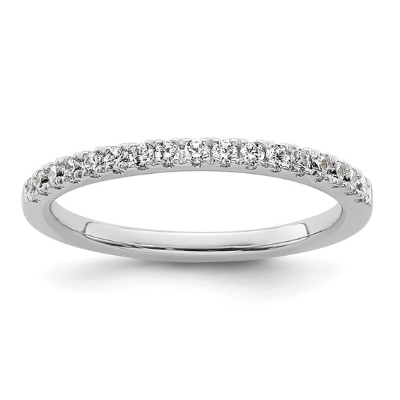 14K White Gold 1/4 carat Complete Diamond Wedding Band