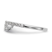 14K White Gold 0.20 Carat Lab Grown Diamond VS SI+ G+ Complete Wedding Band view 4