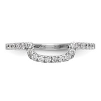 14K White Gold 0.20 Carat Lab Grown Diamond VS SI+ G+ Complete Wedding Band view 5
