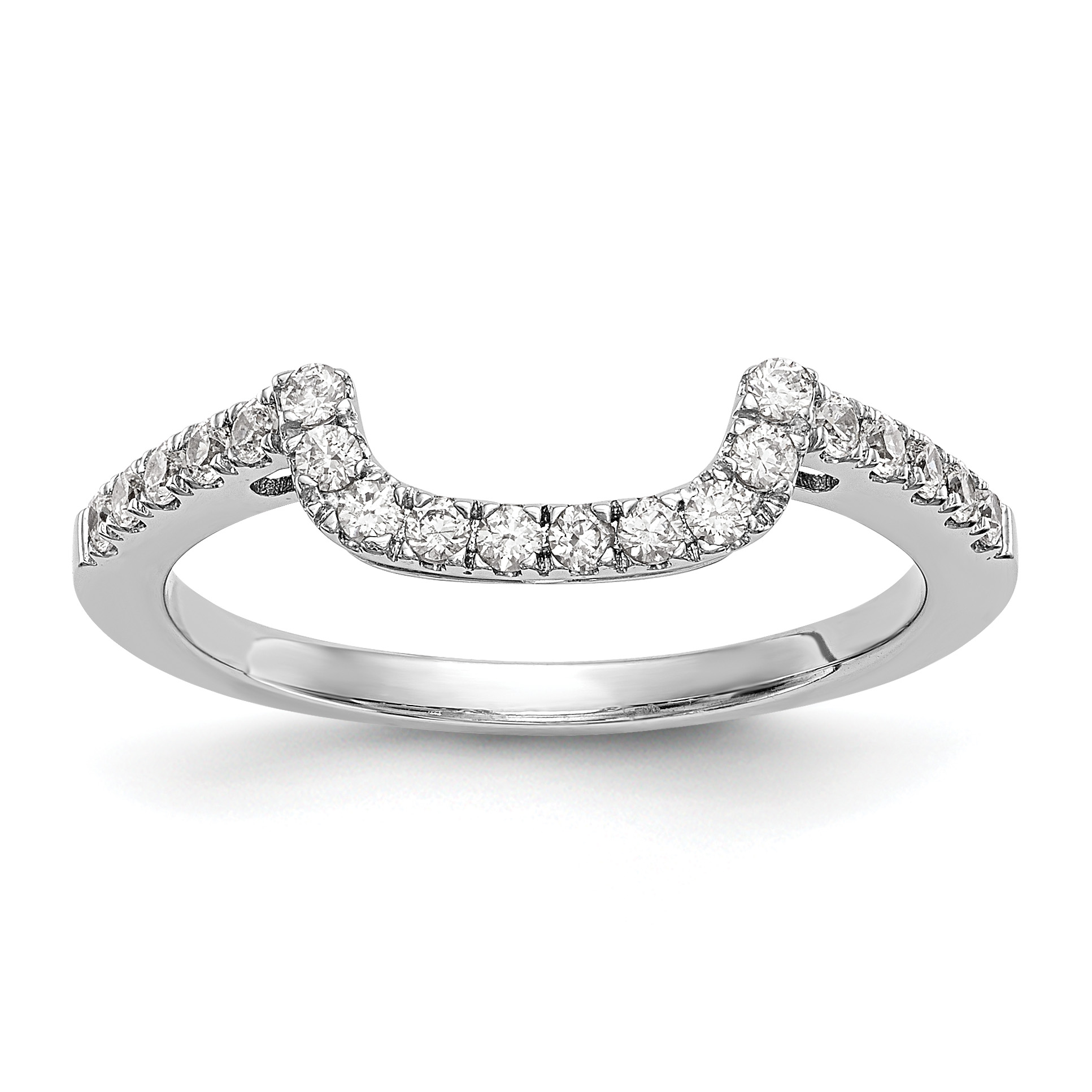 14k White Gold 1/5 carat Lab Grown Diamond VS/SI+ G+ Complete Wedding Band (RM2319B-020-WLG)