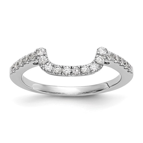 14K White Gold 0.20 Carat Lab Grown Diamond VS SI+ G+ Complete Wedding Band