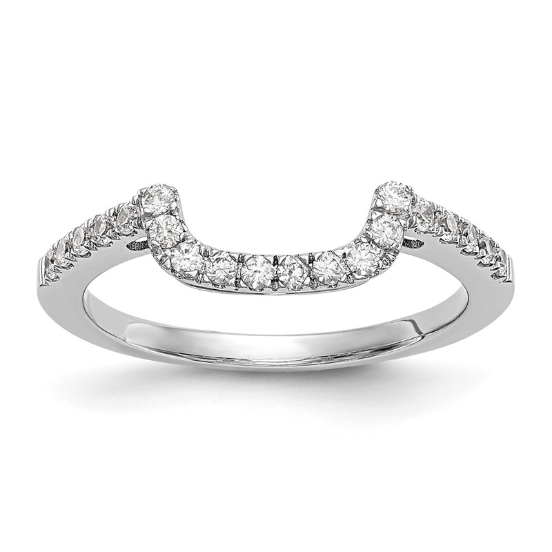 14k White Gold 1/5 carat Lab Grown Diamond VS/SI+ G+ Complete Wedding Band