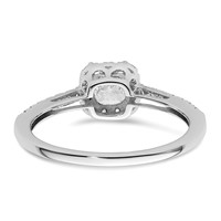 14K White Gold 0.25 Carat Lab Grown Diamond VS SI+ G+ 0.75 Carat Center Cushion Semi Mount Engagement Ring view 5