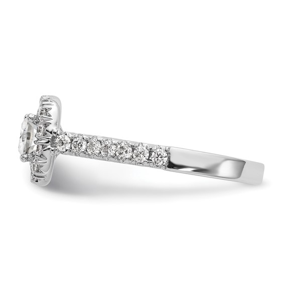 Cushion Halo Diamond Semi-mount Engagement Rings