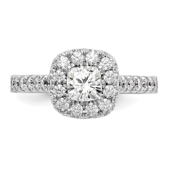 Cushion Halo Diamond Semi-mount Engagement Rings