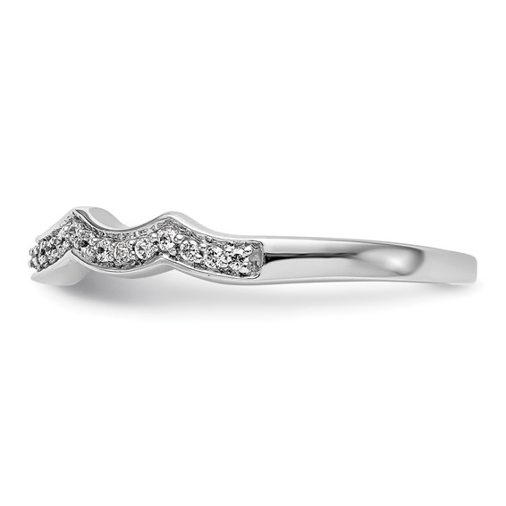 14K White Gold Diamond Wedding Band