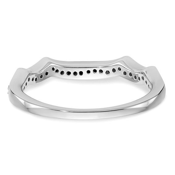 14K White Gold Diamond Wedding Band