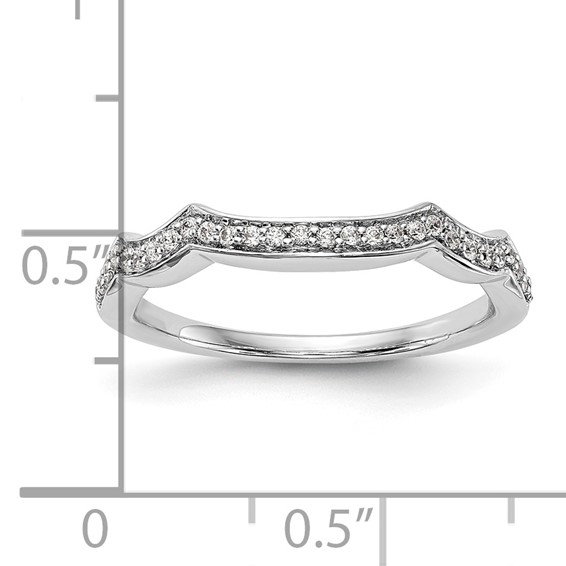14K White Gold Diamond Wedding Band