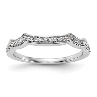 14K White Gold Diamond Wedding Band