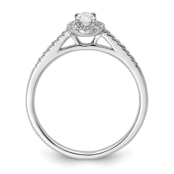 Oval Halo Diamond Semi-mount Engagement Rings