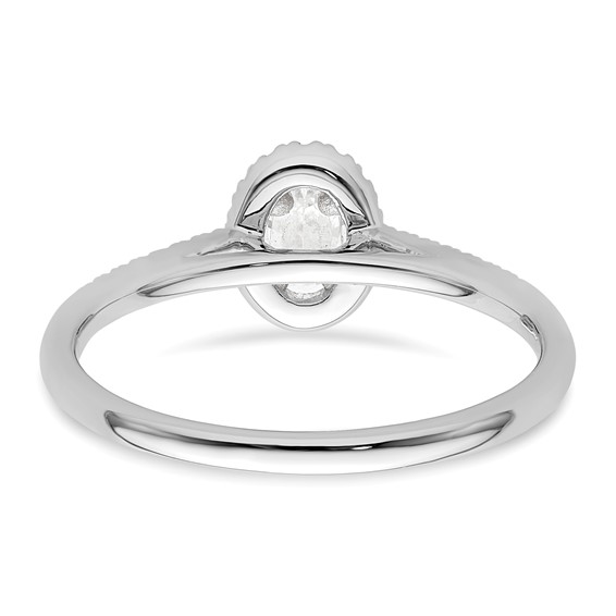 Oval Halo Diamond Semi-mount Engagement Rings