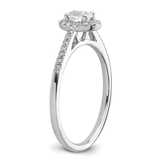 Oval Halo Diamond Semi-mount Engagement Rings