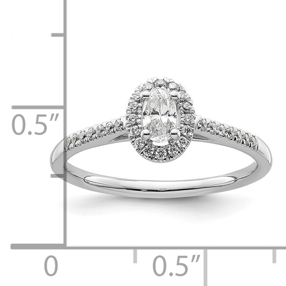 Oval Halo Diamond Semi-mount Engagement Rings