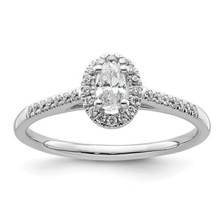 Oval Halo Diamond Semi-mount Engagement Rings