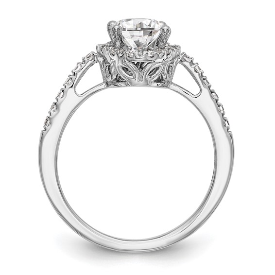 Oval Halo Diamond Semi-mount Engagement Rings