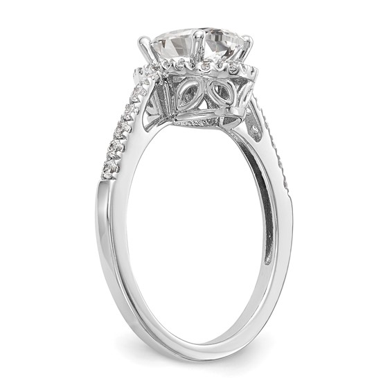 Oval Halo Diamond Semi-mount Engagement Rings