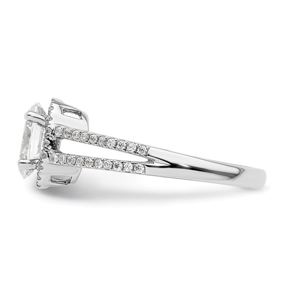 Oval Halo Diamond Semi-mount Engagement Rings