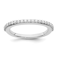 True Origin 14K White Gold 0.33 Carat Lab Grown Diamond VS+ F+ Complete Wedding Band view 1