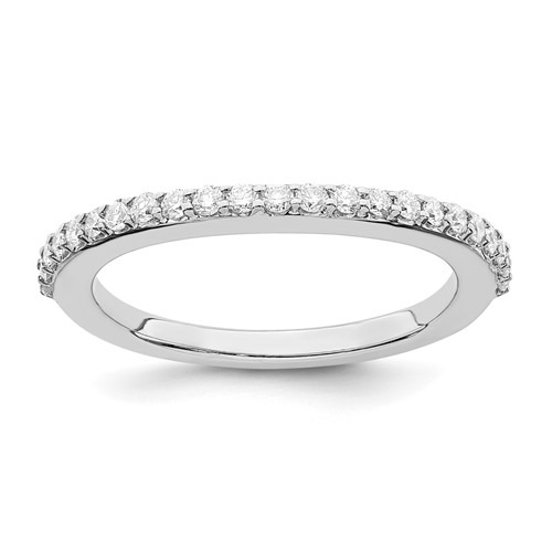 True Origin 14K White Gold 0.33 Carat Lab Grown Diamond VS+ F+ Complete Wedding Band