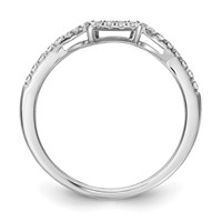 True Origin 14K White Gold 0.20 Carat Lab Grown Diamond VS+ F+ Complete Wedding Band view 2