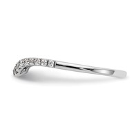 True Origin 14K White Gold 0.20 Carat Lab Grown Diamond VS+ F+ Complete Wedding Band view 3