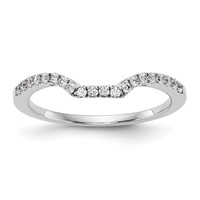 True Origin 14K White Gold 0.20 Carat Lab Grown Diamond VS+ F+ Complete Wedding Band view 1