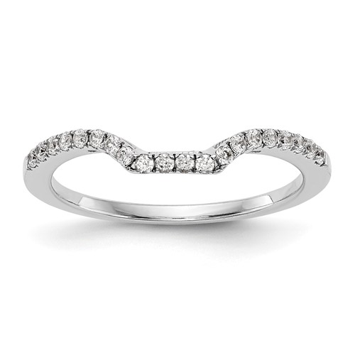 True Origin 14K White Gold 0.20 Carat Lab Grown Diamond VS+ F+ Complete Wedding Band