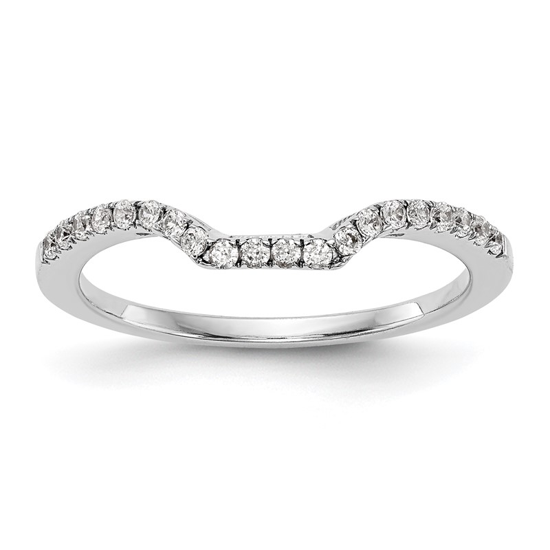 True Origin 14K White Gold 1/5 carat Lab Grown Diamond VS  D E F  Wedding Band