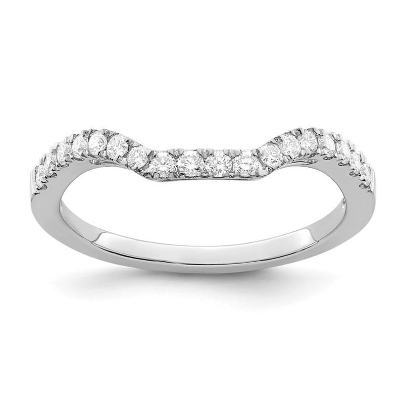 True Origin 14K White Gold 1/4 carat Lab Grown Diamond VS  D E F  Wedding Band