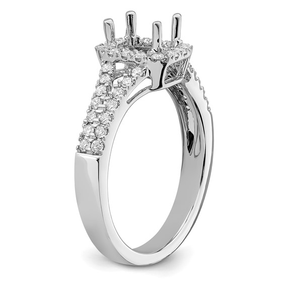 True Origin Lab Grown Emerald-Cut Diamond Halo Engagement Rings