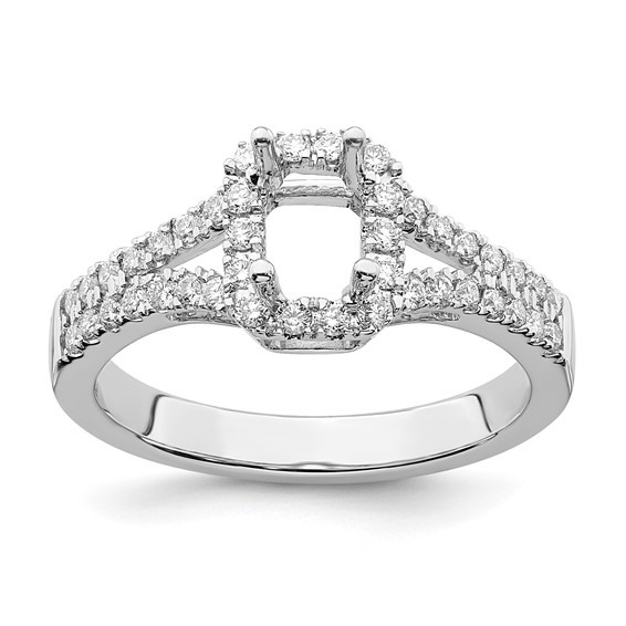 True Origin Lab Grown Emerald-Cut Diamond Halo Engagement Rings