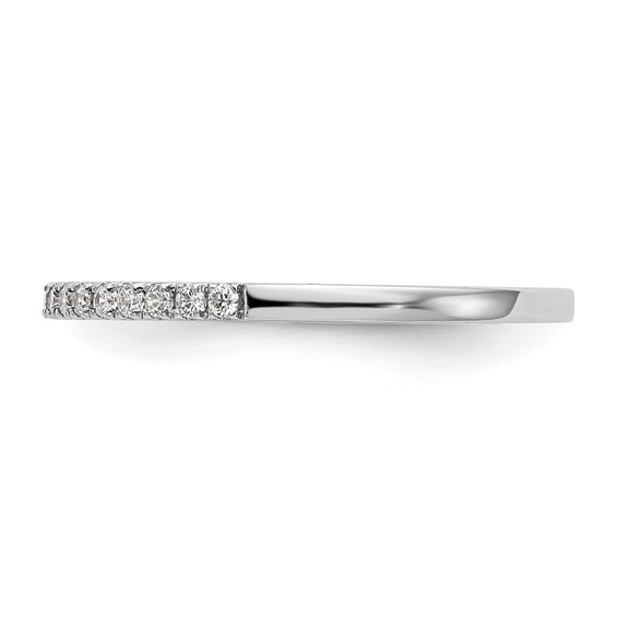 14K White Gold Diamond Wedding Band