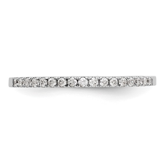 14K White Gold Diamond Wedding Band